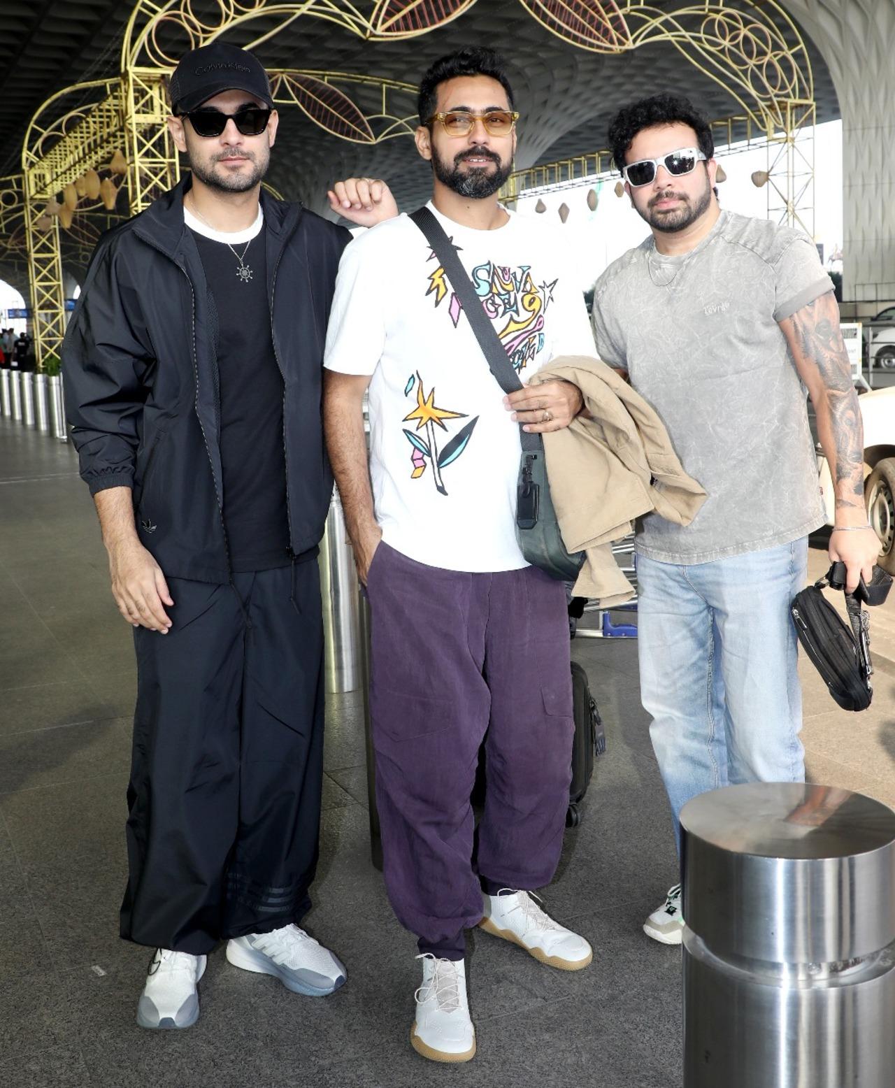 Sanam Puri and his band members were spotted at the airport